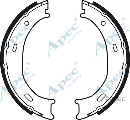 APEC BRAKING Комплект тормозных колодок, стояночная тормозная с SHU617